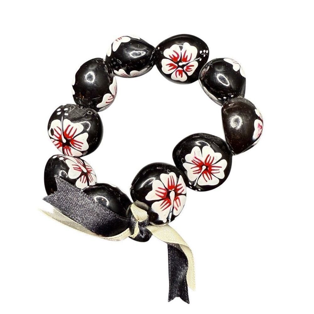 Nwt Hawaiian Kukui Nut Leis Beads Bracelet